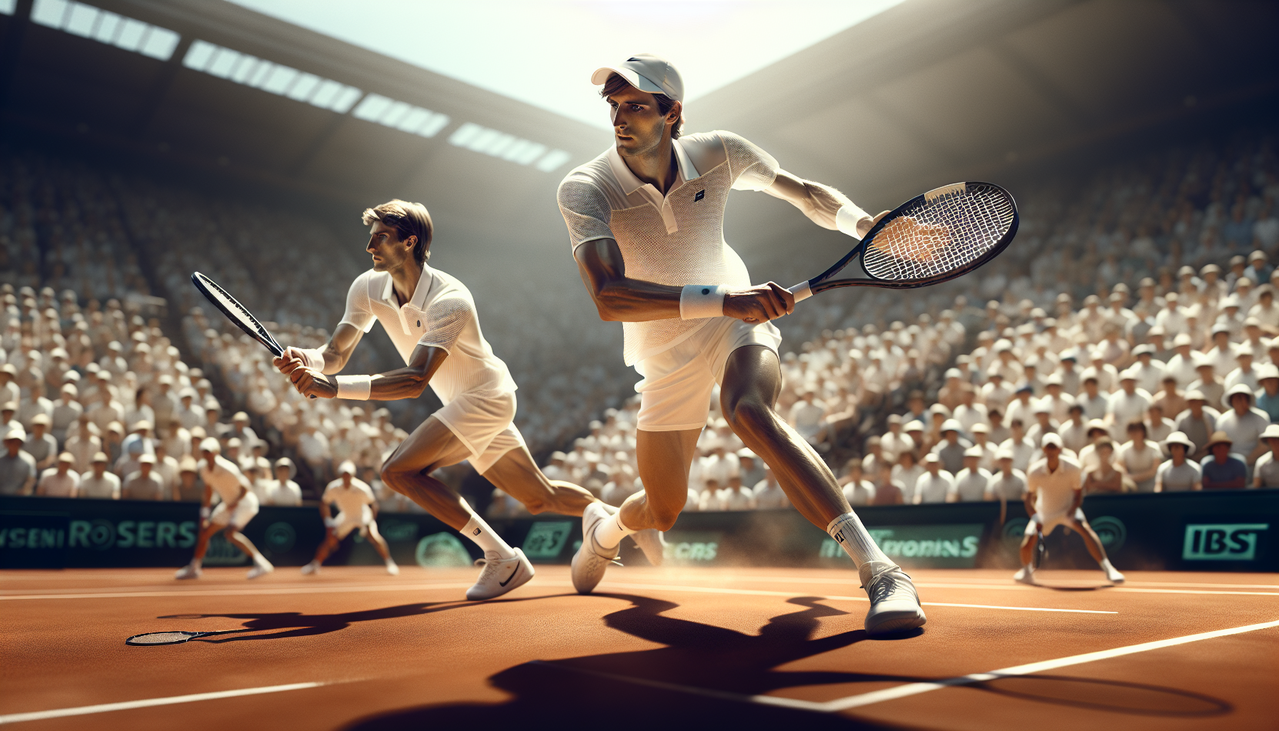 Créer une image de joueur de tennis en action.